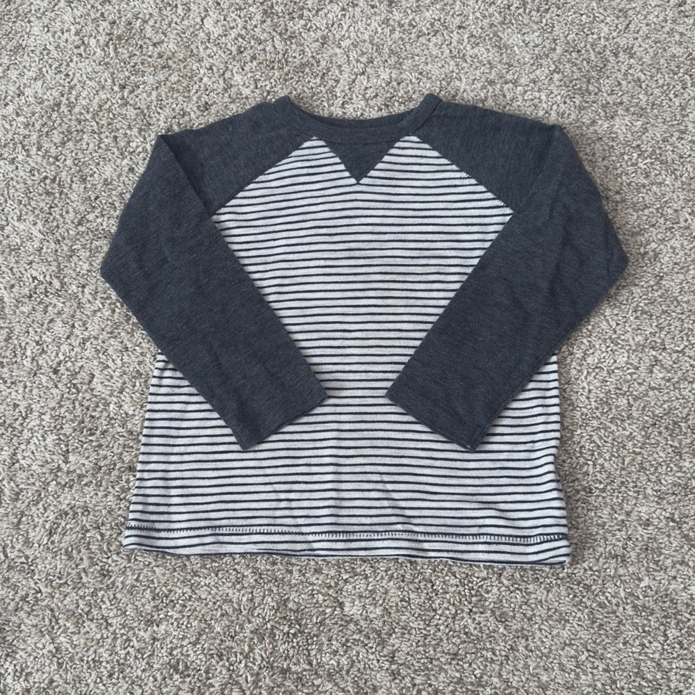 Old Navy toddler boys long sleeve striped tee tshirt top size 3T